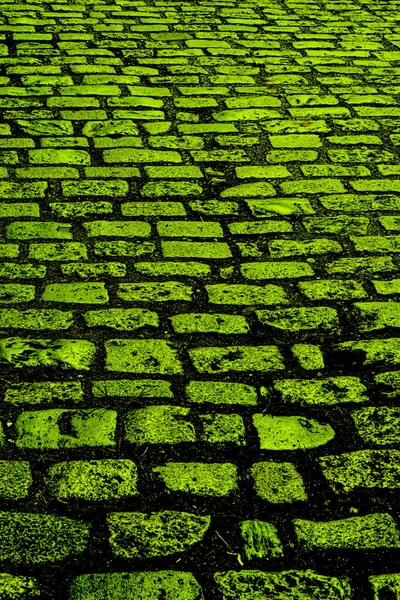 Background Closeup Old Stone Pavement Wholesale Market Courtyard Sao Paulo — Stock Photo, Image