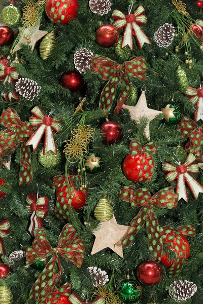 Primer Plano Decoración Del Árbol Navidad Buena Opción Para Fondos — Foto de Stock