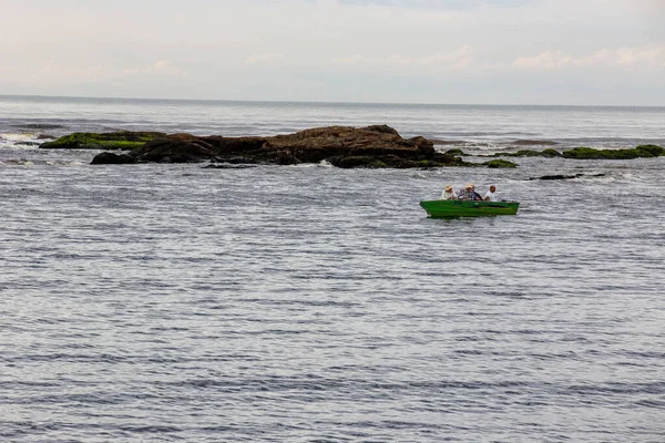 Itanhaem Brasil Mayo 2018 Pescadores Hicieron Barco Mar Tratando Atrapar — Foto de Stock
