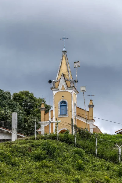 Pequena Igreja Típica Zona Rural Brasil Estado Minas Gerais — Fotografia de Stock