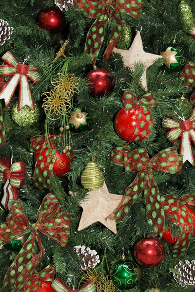 Close Van Kerstboom Decoratie Goede Keuze Voor Achtergronden — Stockfoto