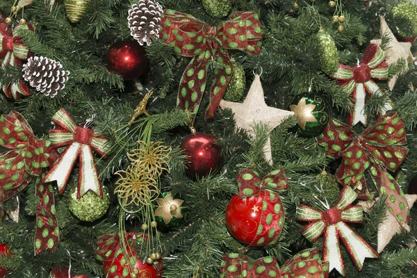 Close Van Kerstboom Decoratie Goede Keuze Voor Achtergronden — Stockfoto