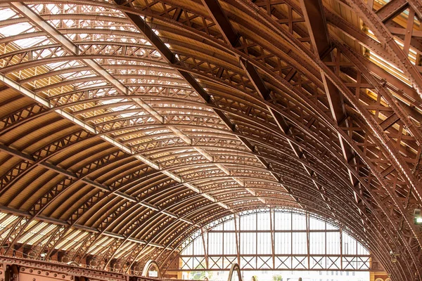 Estrutura Interior Aço Estação Ferroviária São Paulo Estação Luz Centro — Fotografia de Stock