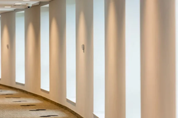 corridor in commercial building with slight blur. Ideal for portrait background
