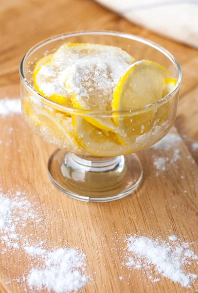 Lemon dessert in a bowl — Stock Photo, Image