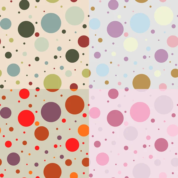 Vintage vector seamless pattern of circles — Stock Vector