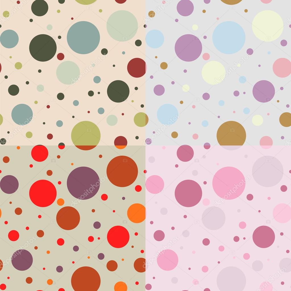 Vintage vector seamless pattern of circles