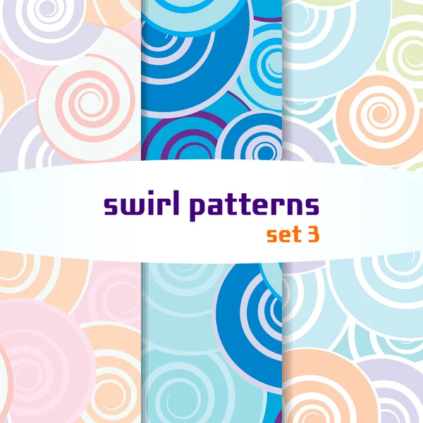 Swirl seamless pattern set3 — Stock Vector