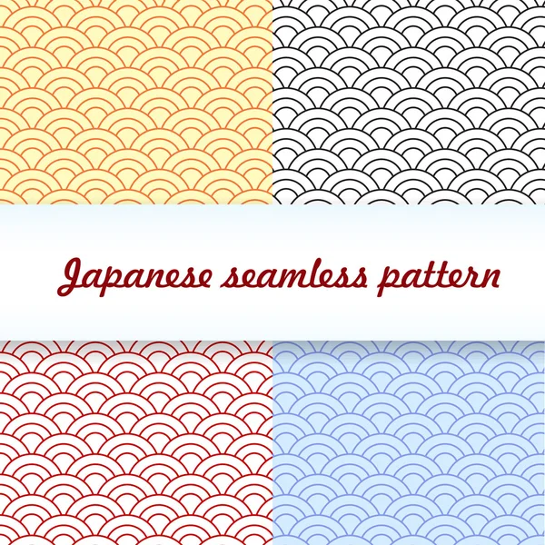 Modèle sans couture japonais — Image vectorielle