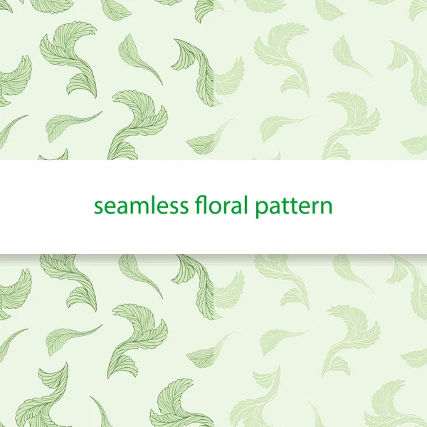 Motif floral sans couture vert — Image vectorielle