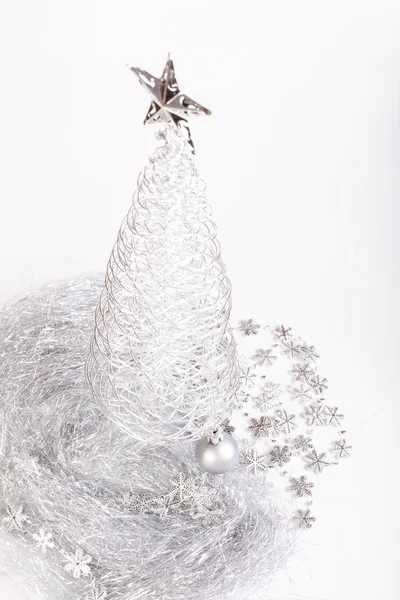 Natale sfondo albero di metallo — Foto Stock