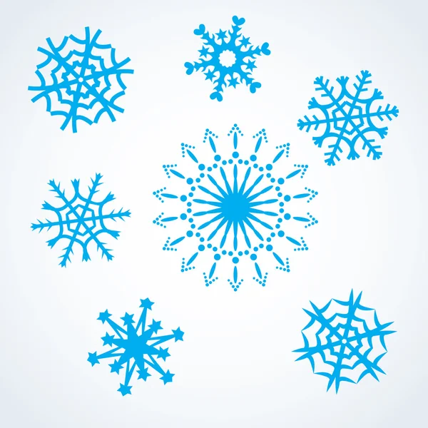 Set de copos de nieve — Vector de stock