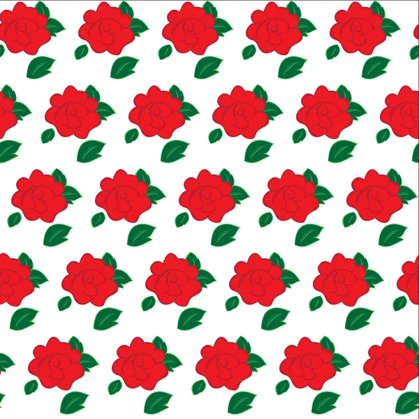 花バラのシームレスなパターン — ストックベクタ