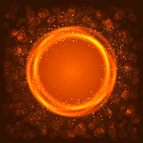 Cercle orange abstrait — Image vectorielle