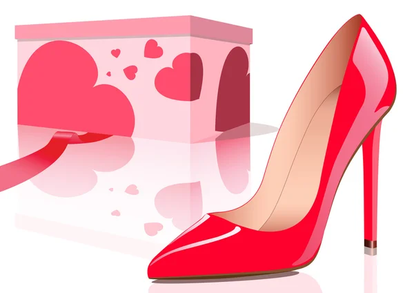 Червона взуття — стоковий вектор