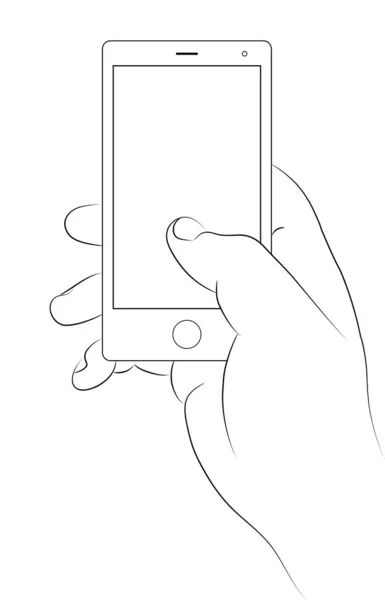 Озил со смартфоном — стоковый вектор