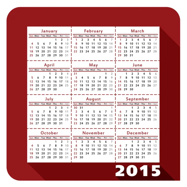 Calendar 2015 — Stock Vector