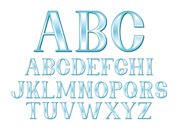 Blue Letter Font — Stock Vector