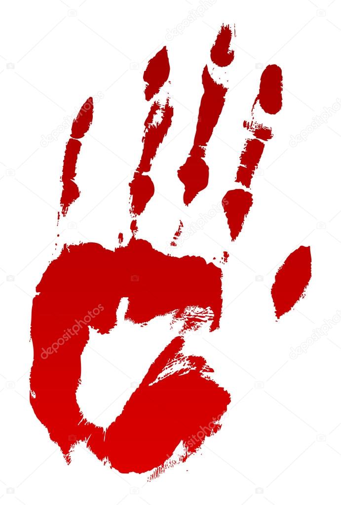 bloody handprint clipart - photo #44