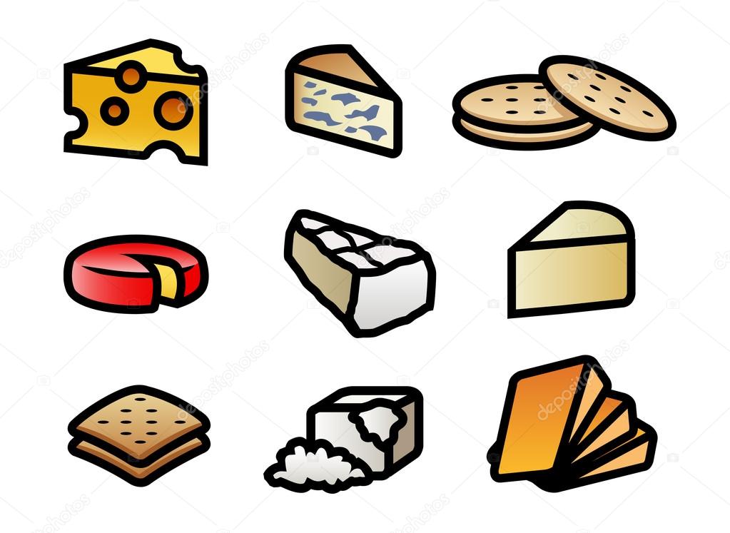 Cheese and Crackers Icons