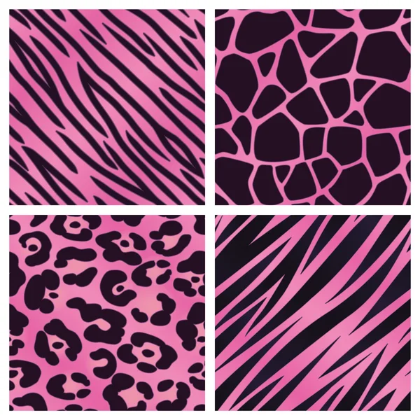 Pink Animal Print Collection — Stock Vector