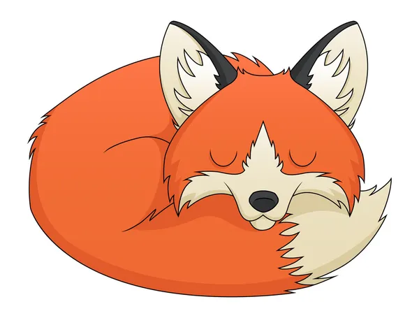 Fox slapen — Stockvector