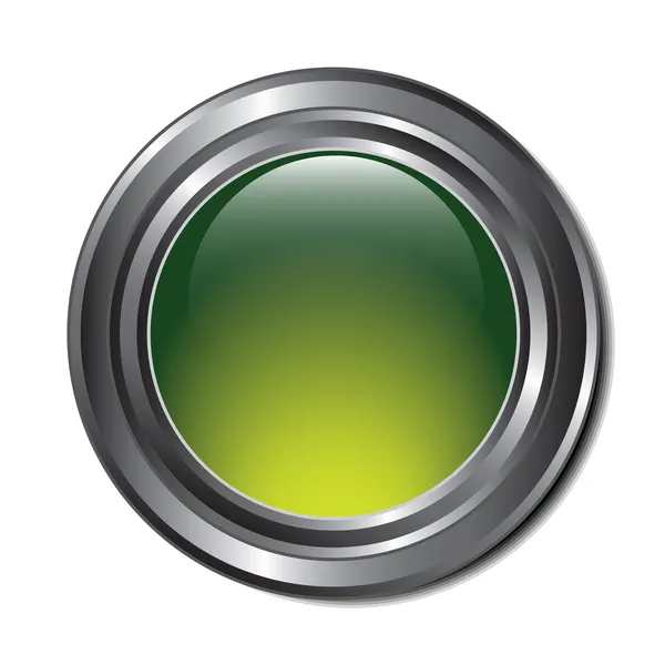 Green Button — Stock Vector