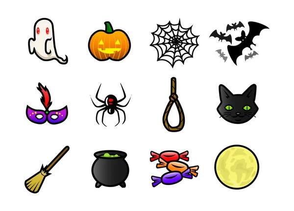 Iconos de Halloween — Vector de stock