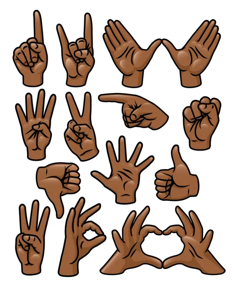 Hand gest uppsättning — Stock vektor