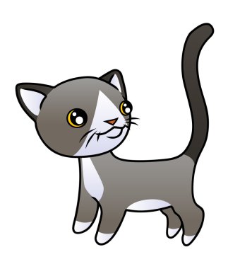 Karikatür kedi yavrusu