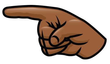 işaret eden bir ele