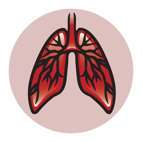Lungen-Ikone — Stockvektor