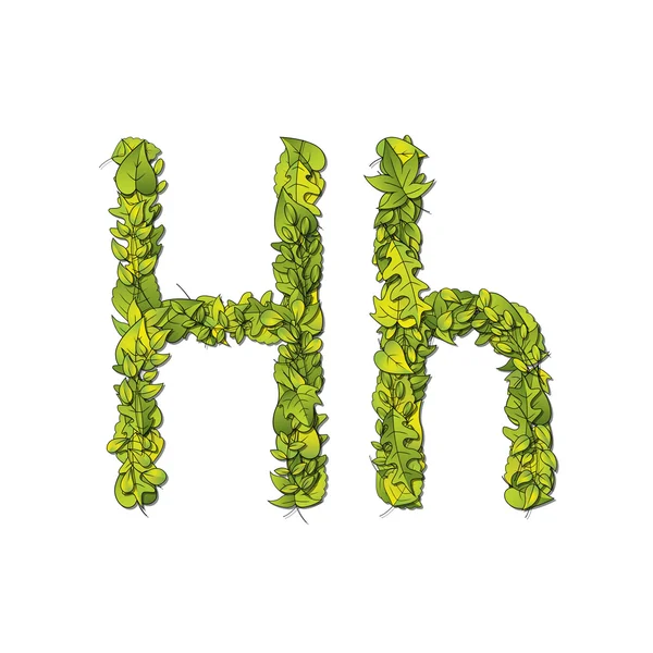 Hoja fuente H — Vector de stock