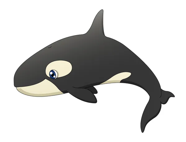 Orca natación — Vector de stock