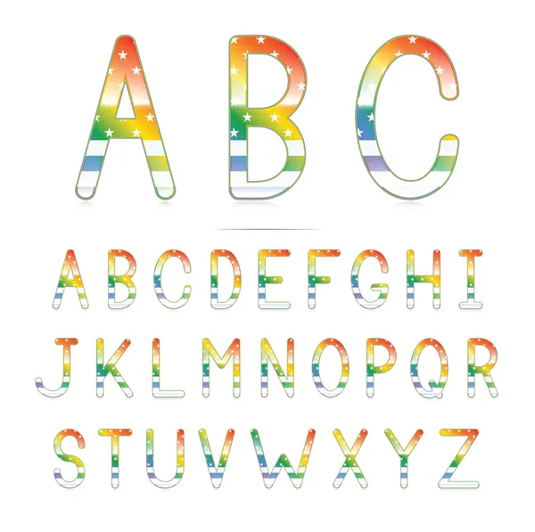 Regenbogenamerikanische Schrift — Stockvektor