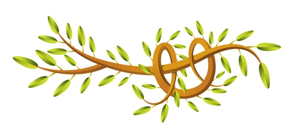 Curved Branch — Stock Vector