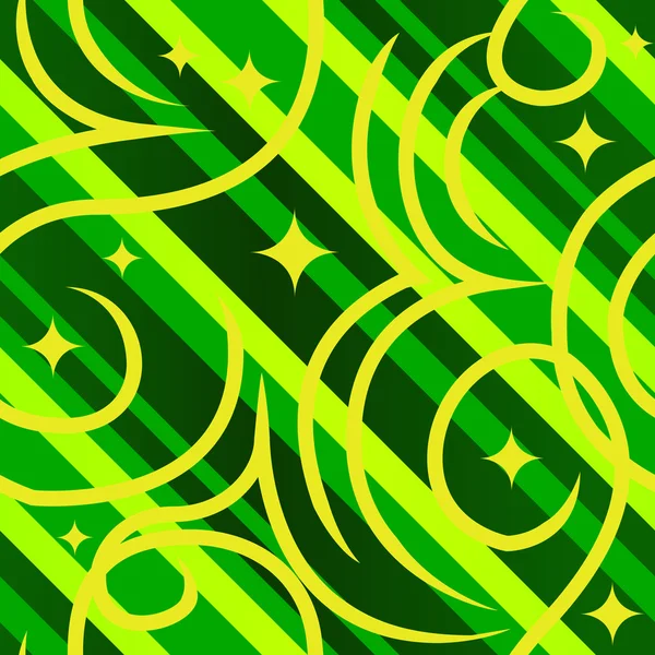 Grön randig jul bakgrund — Stock vektor