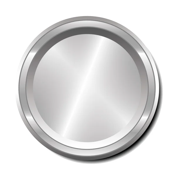 Одиночная металлическая кнопка — стоковый вектор