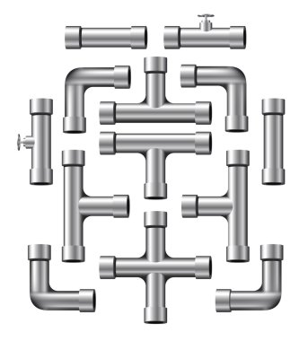 Chrome Pipe Collection clipart