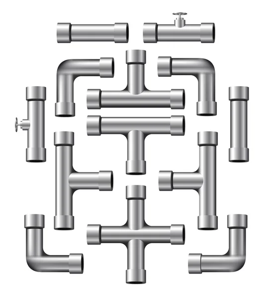 铬管集合 — 图库矢量图片