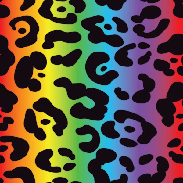 Rainbow Leopard Pattern — Stock Vector