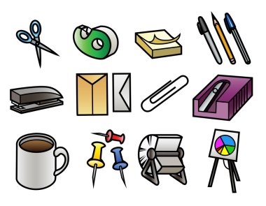 Office Supply Icons clipart
