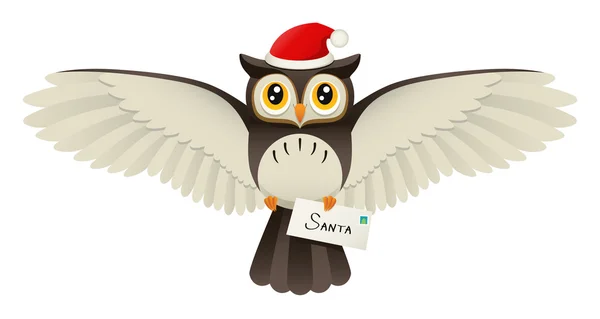 Рождественская сова — стоковый вектор