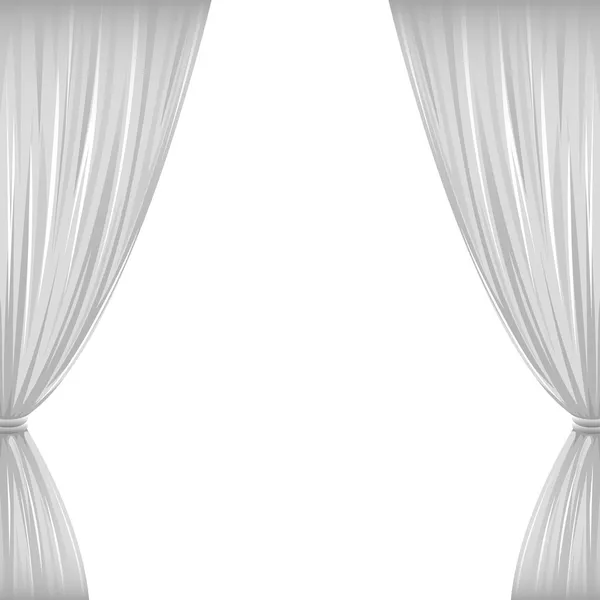 White Curtains — Stock Vector