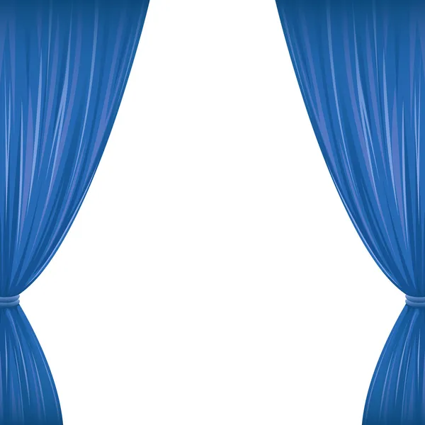 Blue Curtains — Stock Vector