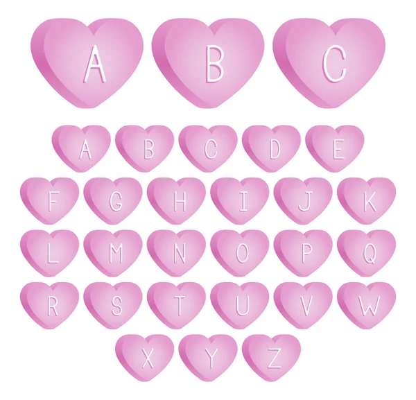 Valentine's Heart Font — Stock Vector