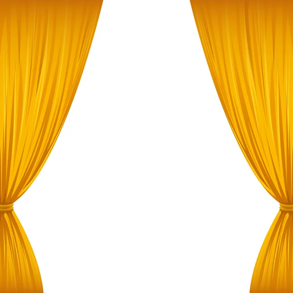 Cortinas de oro — Vector de stock