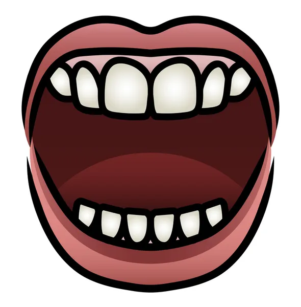 Mouth Yelling — Stock Vector