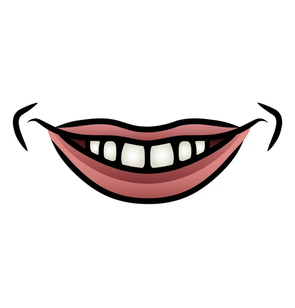 Kazma dişli bir gülümseme — Stok Vektör