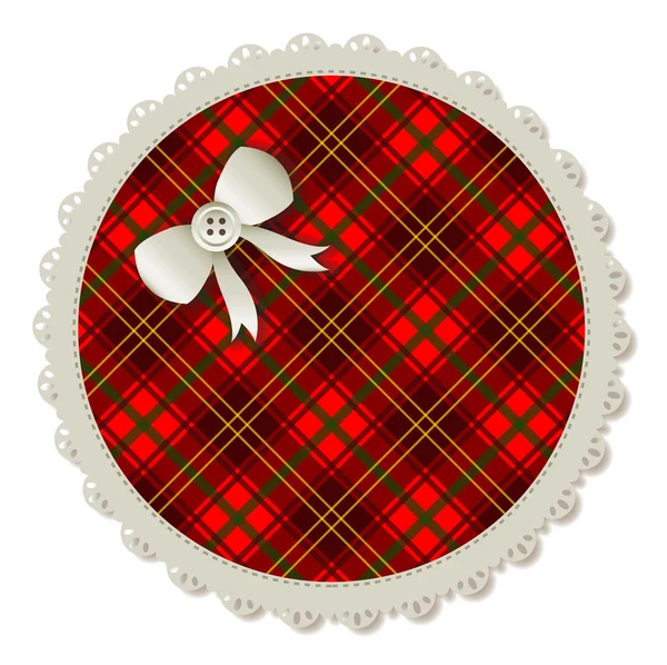 Plaid Patch Round — Stock Vector